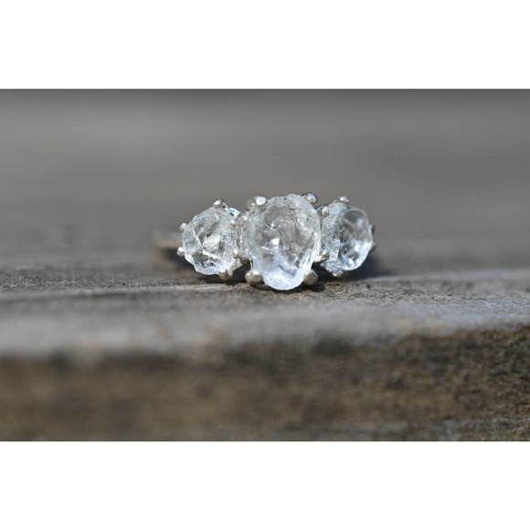 COPY - Engagement Ring ,Raw Stone Rings, Gift for her, sterling silver - Picture 1 of 2